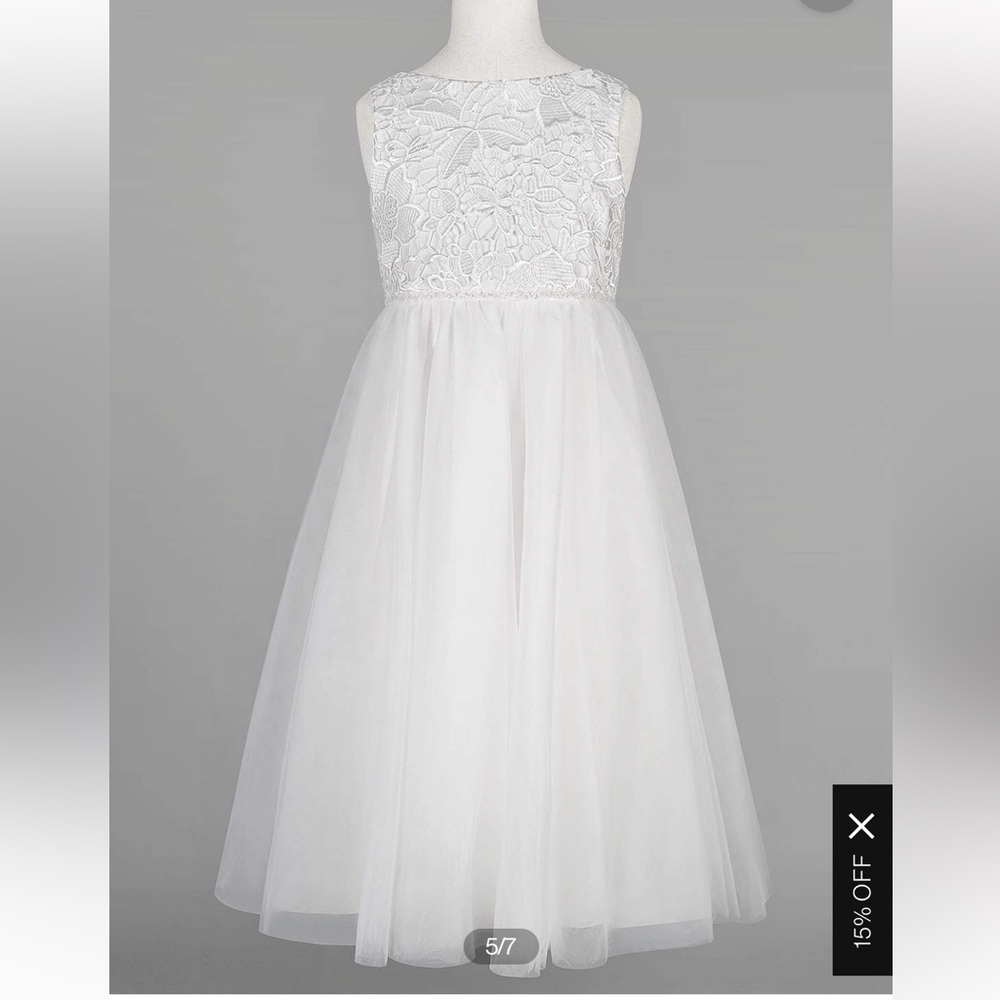 Azazie flower girl dress for 4 year old, pristine condition, worn once.